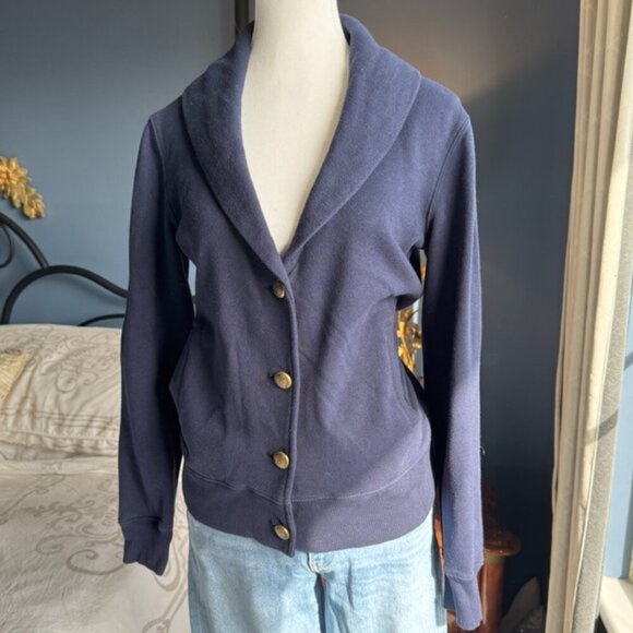 Navy Blue Tommy Hilfiger Sweatshirt Cardigan - Picture 1 of 10